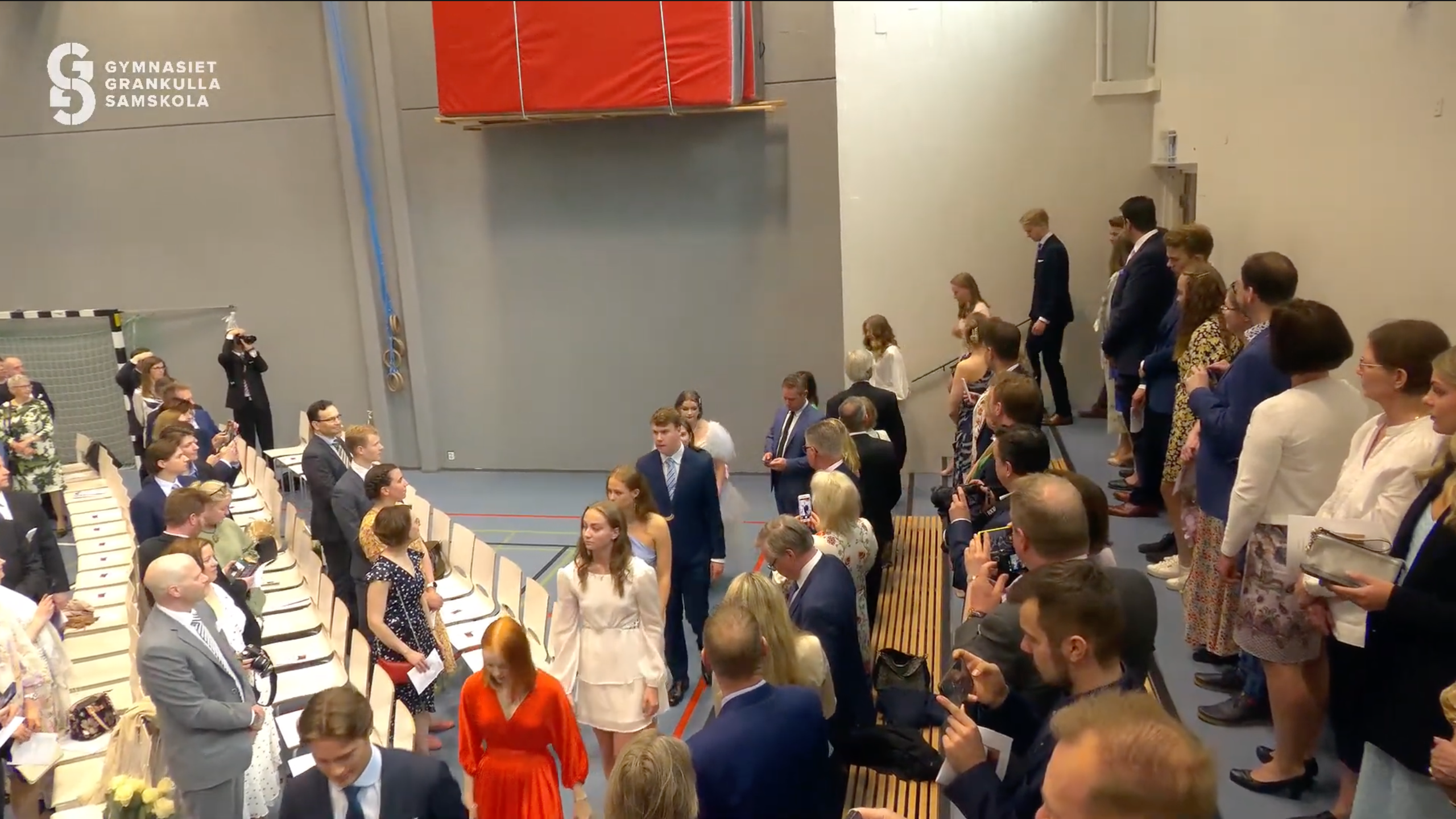 Skrämbild av GGS livestream från studentdimission 2022